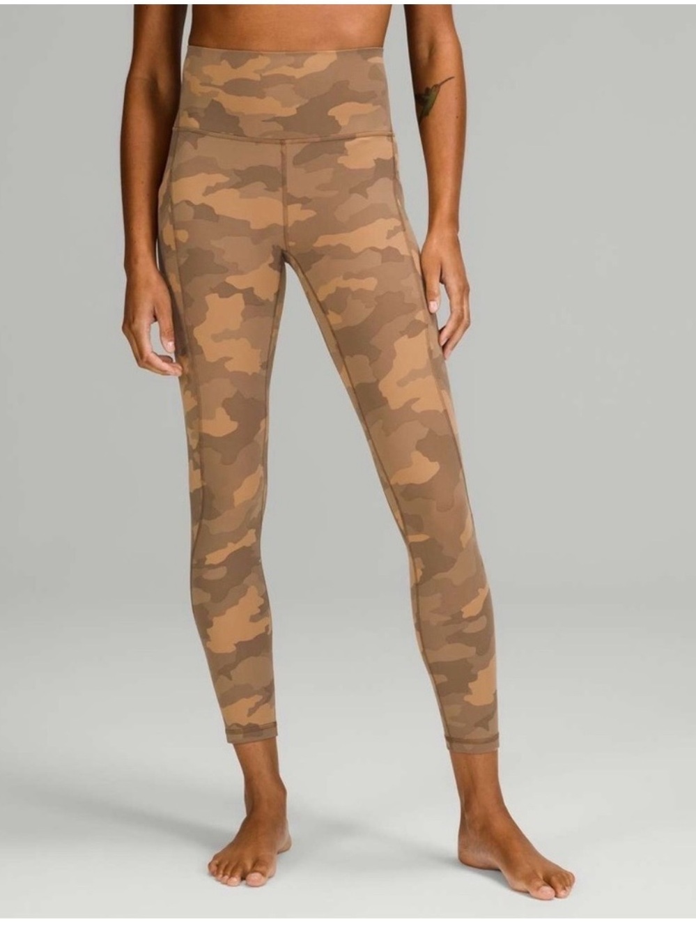 lululemon athletica Tan Camo High-Rise Leggings